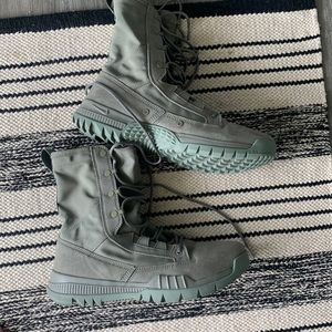 Nike green combat boots